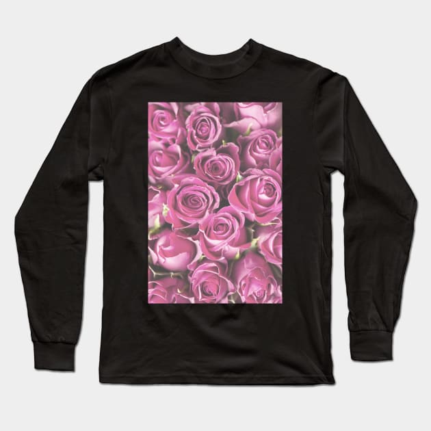 Pale Pink Roses Photo Long Sleeve T-Shirt by Claireandrewss
